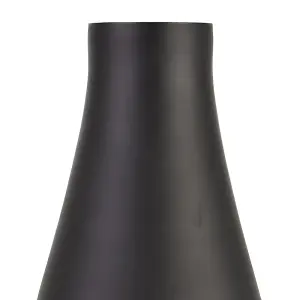 Tapered Tall Vase - Glass - L14 x W14 x H24 cm - Black