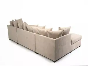 U Shape Sofa beige Bishop Scatter Back