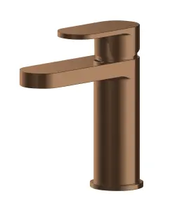 Current Round Mono Basin Mixer Tap with Push Button Waste - Brushed Bronze - Balterley