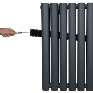 Oval Radiator - 1800 x 600mm - Anthracite