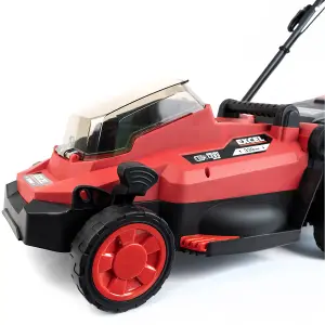 Excel 18V Brushless Lawn Mower 330mm 5 Adjustable Height with 2 x 5.0Ah Battery & Charger