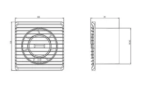 Low-Noise Bathroom Extractor Fan 100mm with Timer & Humidity Sensor