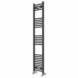 Right Radiators 1600x300 mm Straight Heated Towel Rail Radiator Bathroom Ladder Warmer Anthracite