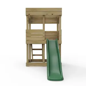 Rebo Children's Wooden Lookout Tower Playhouse with 6ft Slide