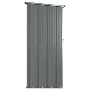 Eas Garden Shed Galvanised Steel Storage Shed Tool Organiser Grey