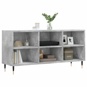 Berkfield TV Cabinet Concrete Grey 103.5x30x50 cm Engineered Wood