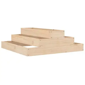 Berkfield Planter 80x80x27 cm Solid Wood Pine