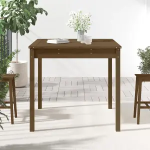 Berkfield Garden Table Honey Brown 82.5x82.5x76 cm Solid Wood Pine