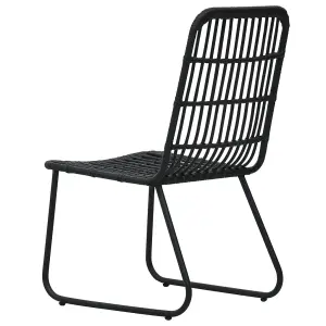 Berkfield Garden Chairs 2 pcs Poly Rattan Black