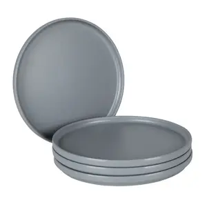 Meahan 16 Piece Melamine Dinnerware Set - Service for 4 Light Grey