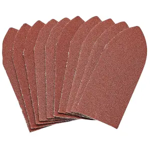 Draper  Hook and Loop Aluminium Oxide Sanding Sheets, 32 x 92mm, 120 Grit (Pack of 10) 99262