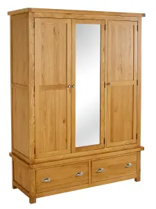 Birlea Woburn 3 Door 2 Drawer Wardrobe Oak