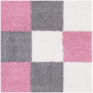 Myshaggy Collection Rugs Geometric Design  381 Pink