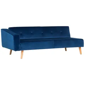 Corner Sofa VADSO Navy Blue Velvet Left Hand