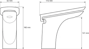 Mira Showers Fluency Monobloc Basin Tap Chrome Bathroom + Waste 2.1828.001