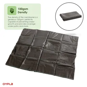 Oypla 2m x 5m Heavy Duty Weed Control Ground Cover Membrane Sheet