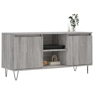 Berkfield TV Cabinet Grey Sonoma 104x35x50 cm Engineered Wood