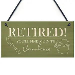 Red Ocean Garden Plaque Novelty Retirement Gift Hanging Door Greenhouse Sign Shed Sign Gift For Him Her Friendship Gift