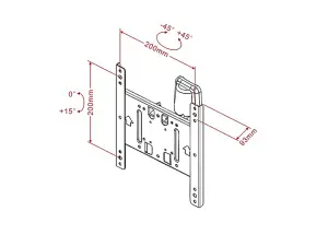 Multibrackets M VESA Tilt & Turn I Small, for TVs 15-32" - Black