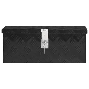 Berkfield Storage Box Black 50x20.5x15 cm Aluminium