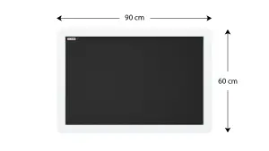 ALLboards Black chalkboard 90x60 cm wooden smartphone frame color white