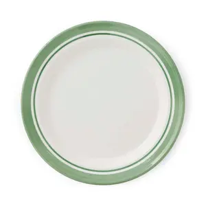 Potter's Stripe Set Of 4 Dinner Plates (Set of 4) Green