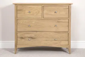 Edward Hopper Oak 2 Over 2 Chest of Drawers