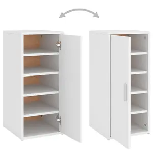 Berkfield Shoe Cabinet White 32x35x70 cm Engineered Wood