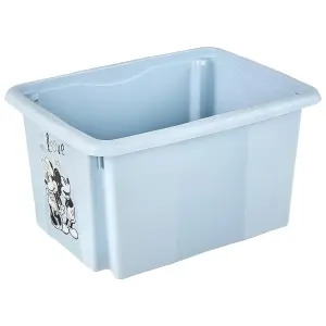 Set of 2 Mickey Mouse Turn Around Stackable Box 15 Litre with Lid - Cloudy Blue