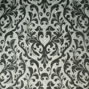 Galerie Urban Classics Stone Grey Mayfair Flocked Damask Wallpaper Roll