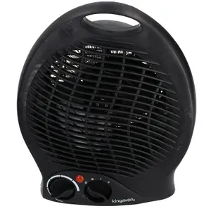 2kw Electric Upright Blow Fan Heater 2 Heat Settings Hot Or Cold Air Silent Run