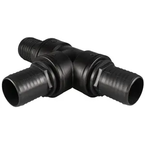 50mm tee connector for use with 2" corrugated flexible garden pond/fishpond hose