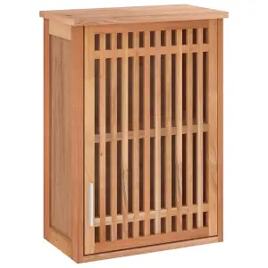 Berkfield Wall-mounted Bathroom Cabinet 42x23x60 cm Solid Wood Walnut