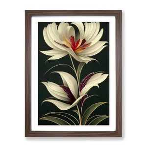 The Cosmopolitan Flower - Single Picture Frame Print Walnut Framed / 46cm H x 34cm W x 2cm D