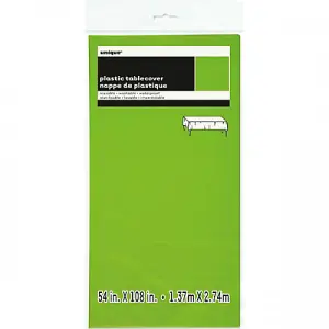 Unique Party Neon Plastic Tablecover Neon Green (137 x 274cm)