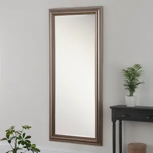 Magdalene Flat Wall Mirror Champagne / 77.5cm H x 169cm W