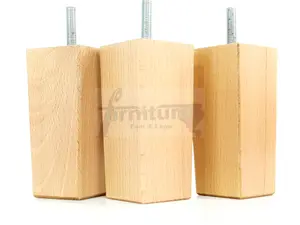 4x REPLACEMENT FURNITURE LEGS SOLID WOOD 110mm HIGH SOFAS CHAIRS SETTEE CABINETS LEGS M8 TSP2055 Natural