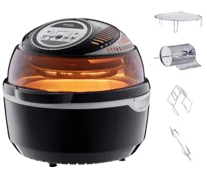 Cooks Professional Digital Air Fryer Rotisserie Oven Grill Roast Steam Air Fry Tabletop Cooker 10L