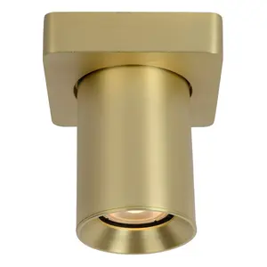 Lucide Nigel Modern Ceiling Spotlight - LED Dim to warm - GU10 - 1x5W 2200K/3000K - Matt Gold, Brass