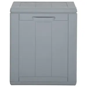 Berkfield Garden Storage Box 90L Grey PP Rattan