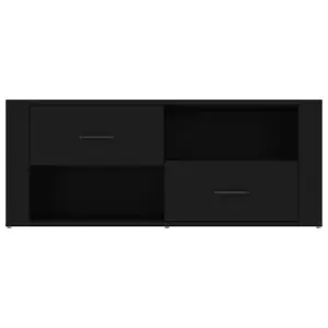 Berkfield TV Cabinet Black 100x35x40 cm Engineered Wood