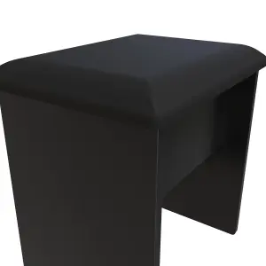 Cairo Stool in Smooth Black (Ready Assembled)