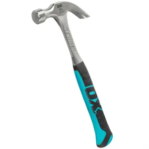 Ox Pro 16oz Claw Hammer Forged Steel Curved Hook