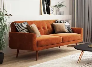 Gallway 3 Seater Sofa Bed - Orange