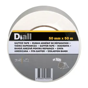 Diall White Duct Tape (L)50m (W)50mm