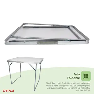 Oypla 80cm Portable Folding Outdoor Camping Kitchen Work Top Table