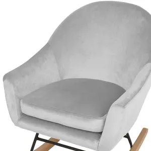 Rocking Chair OXIE Velvet Light Grey