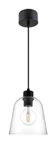 GoodHome Calume Transparent Pendant ceiling light, (Dia)180mm