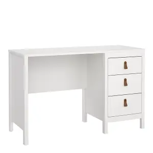 Barcelona Desk 3 drawers White