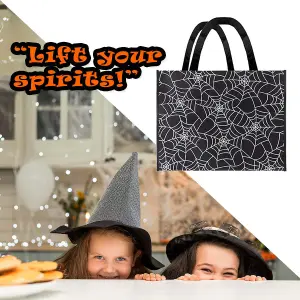 Halloween Shopper Bag Halloween Party, Trick or Treat 40cm x 32cm Black Web